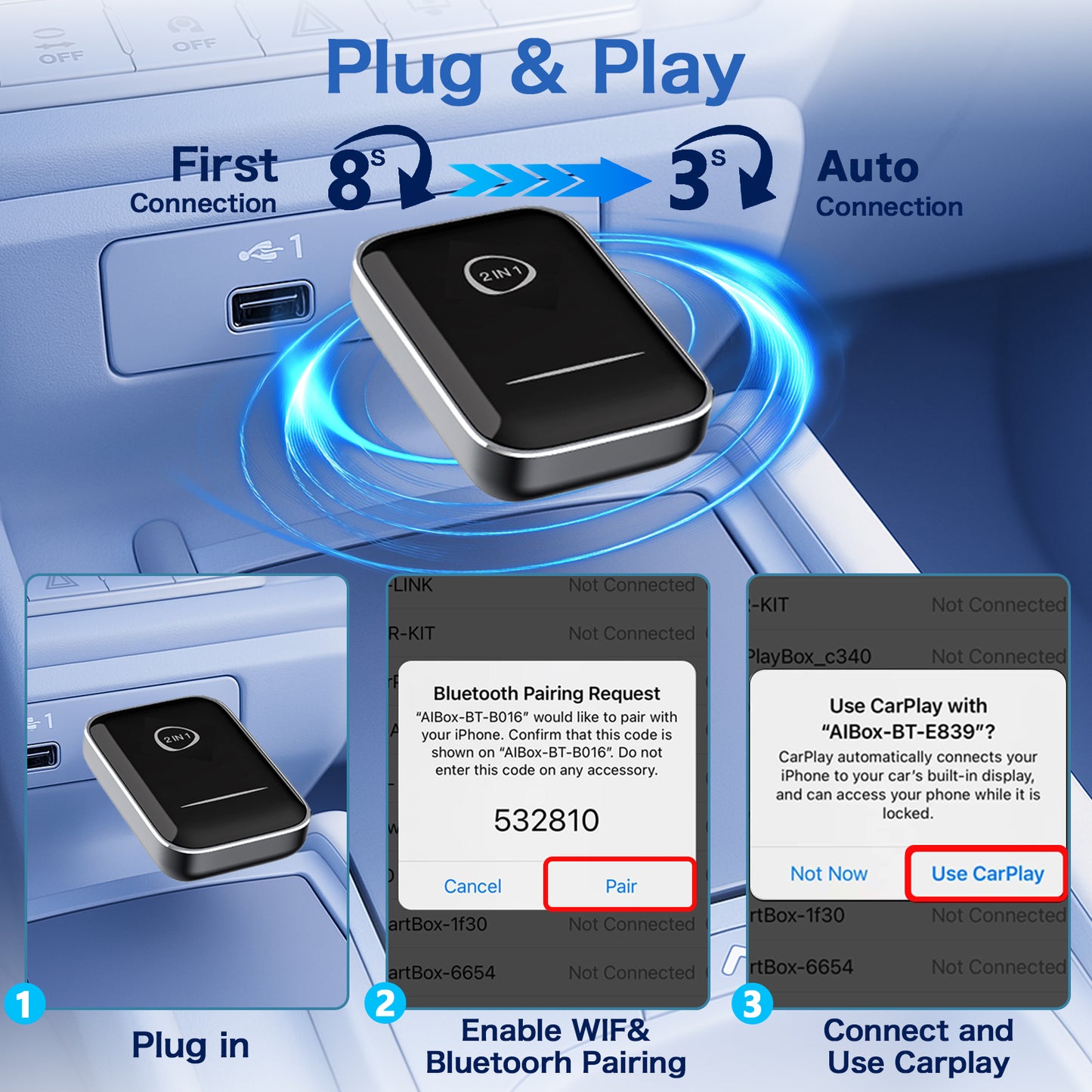 wireless carplay adapter M1