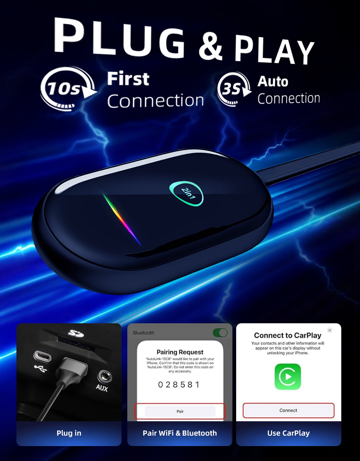 wireless carplay adapter S1