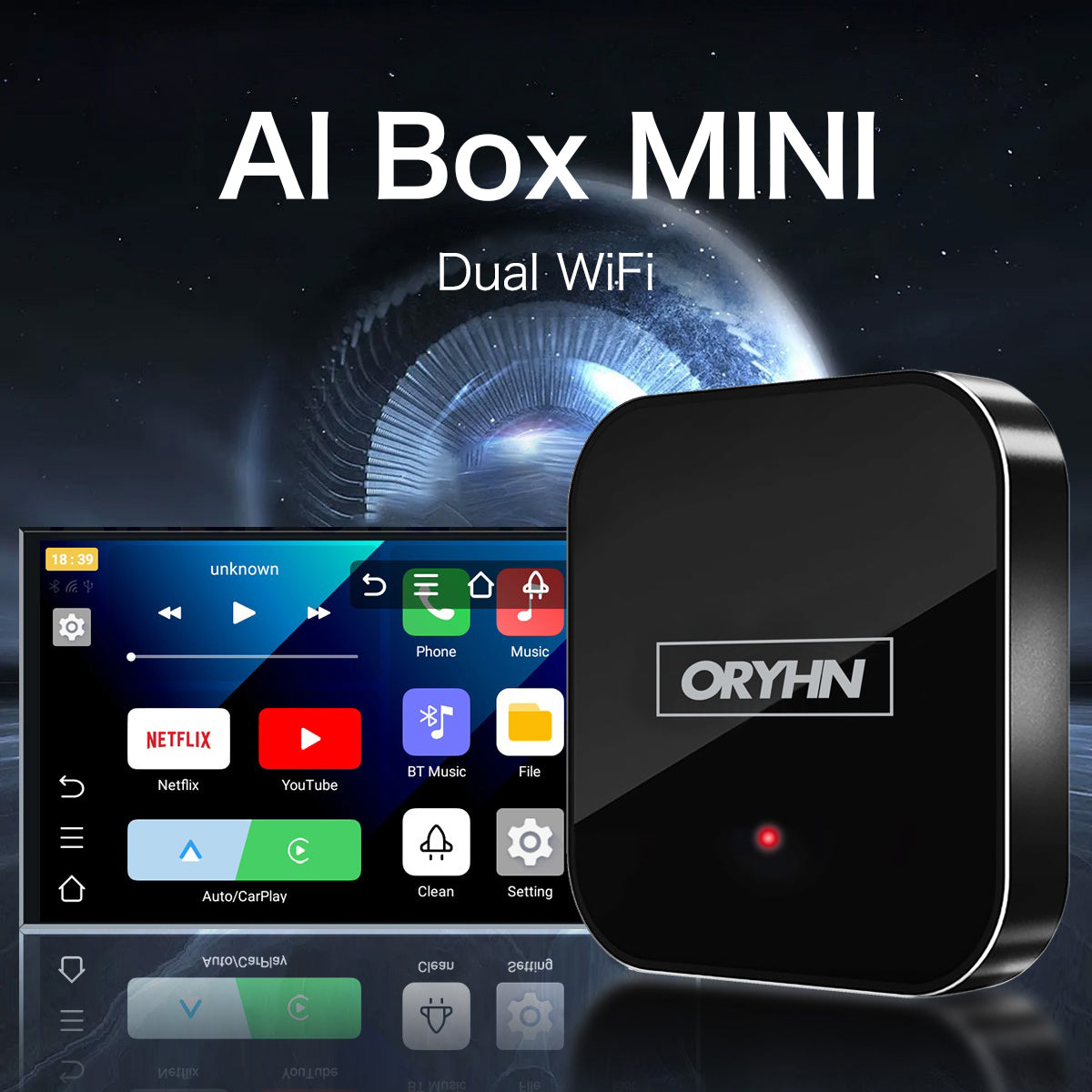 その他 autoabc Mini Ai Box AUTOABC Wireless CarPlay Android Auto Adapter Magic AI Box